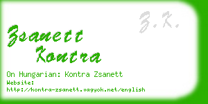 zsanett kontra business card